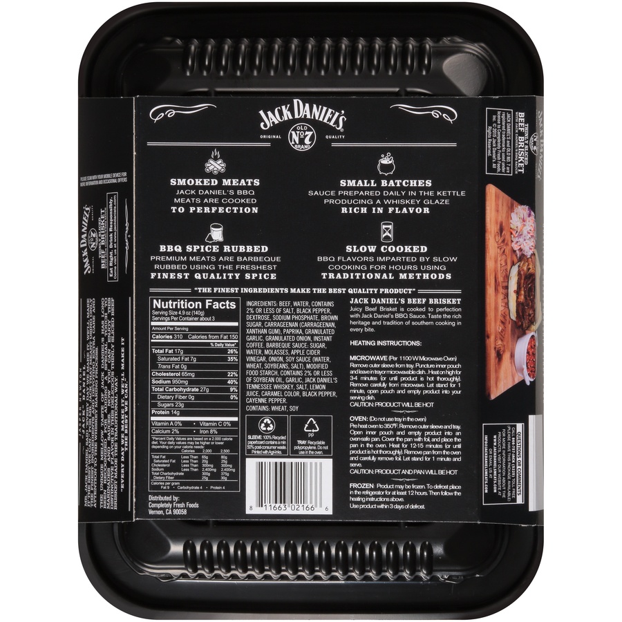 slide 4 of 6, Jack Daniel's Thinly Sliced Beef Brisket, 14 oz