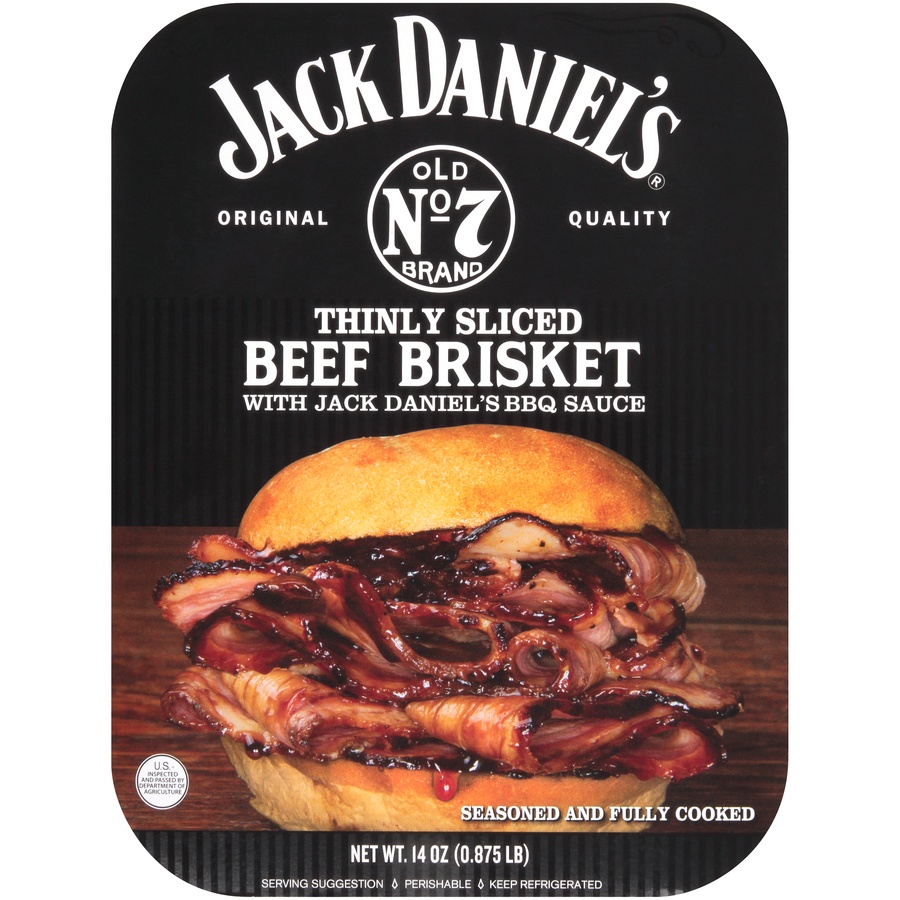 slide 1 of 6, Jack Daniel's Thinly Sliced Beef Brisket, 14 oz