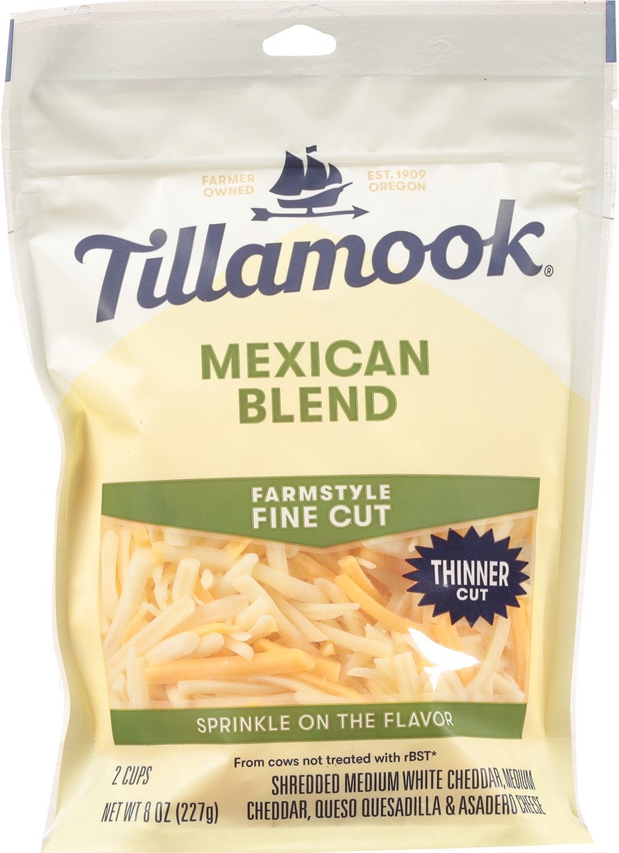 slide 9 of 13, Tillamook Farmstyle Fine Cut Mexican Blend Cheese 8 ea, 8 ct