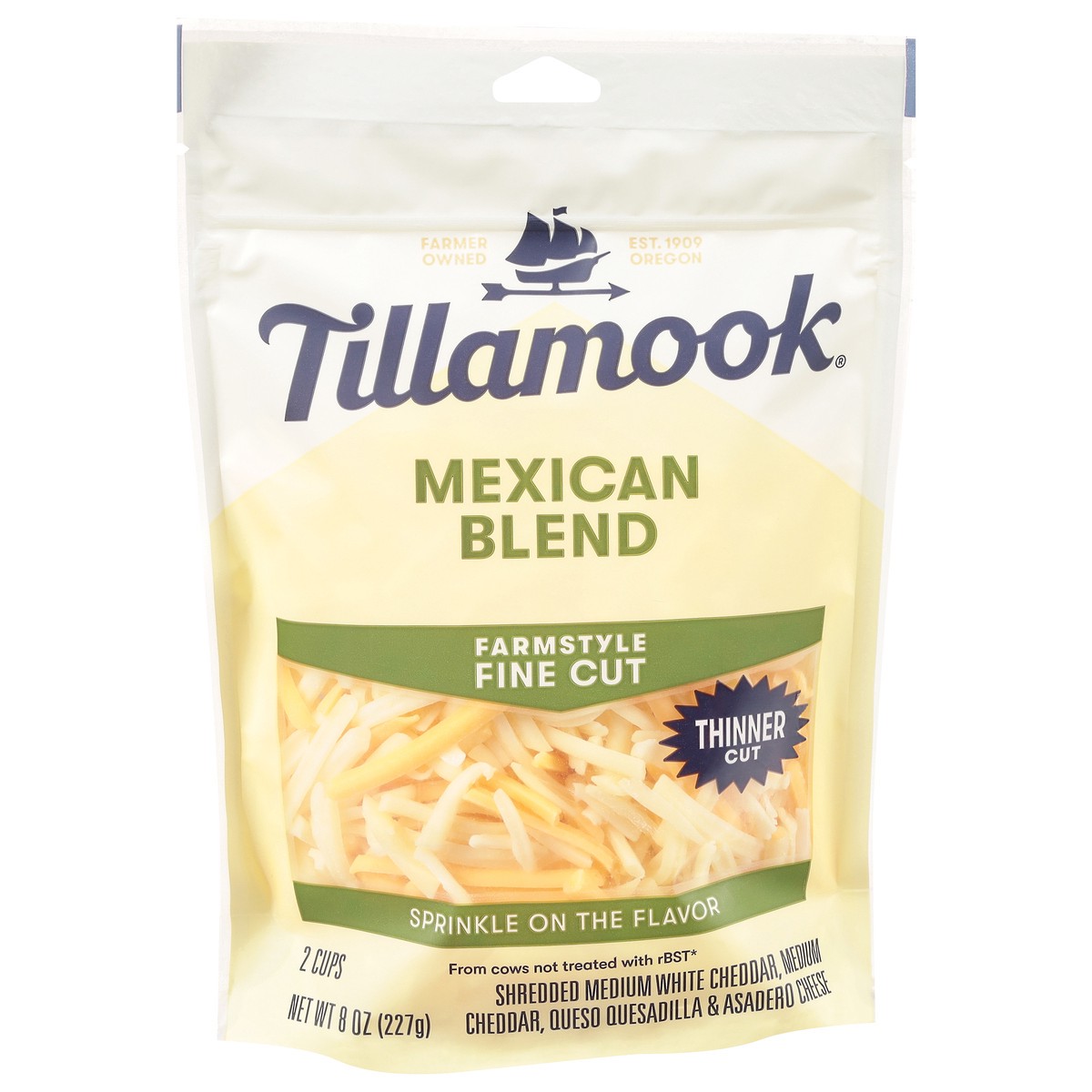 slide 10 of 13, Tillamook Farmstyle Fine Cut Mexican Blend Cheese 8 ea, 8 ct