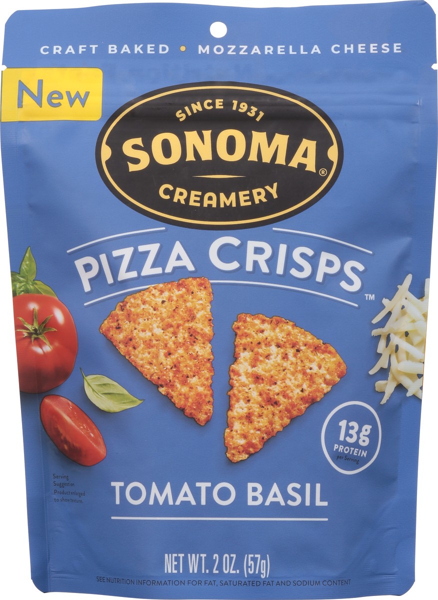 slide 12 of 13, Sonoma Creamery Tomato Basil Pizza Crisps 2 oz, 2 oz