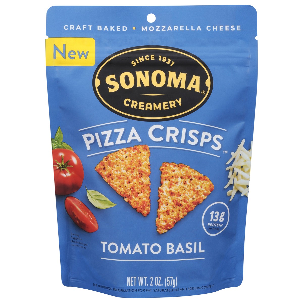 slide 7 of 13, Sonoma Creamery Tomato Basil Pizza Crisps 2 oz, 2 oz