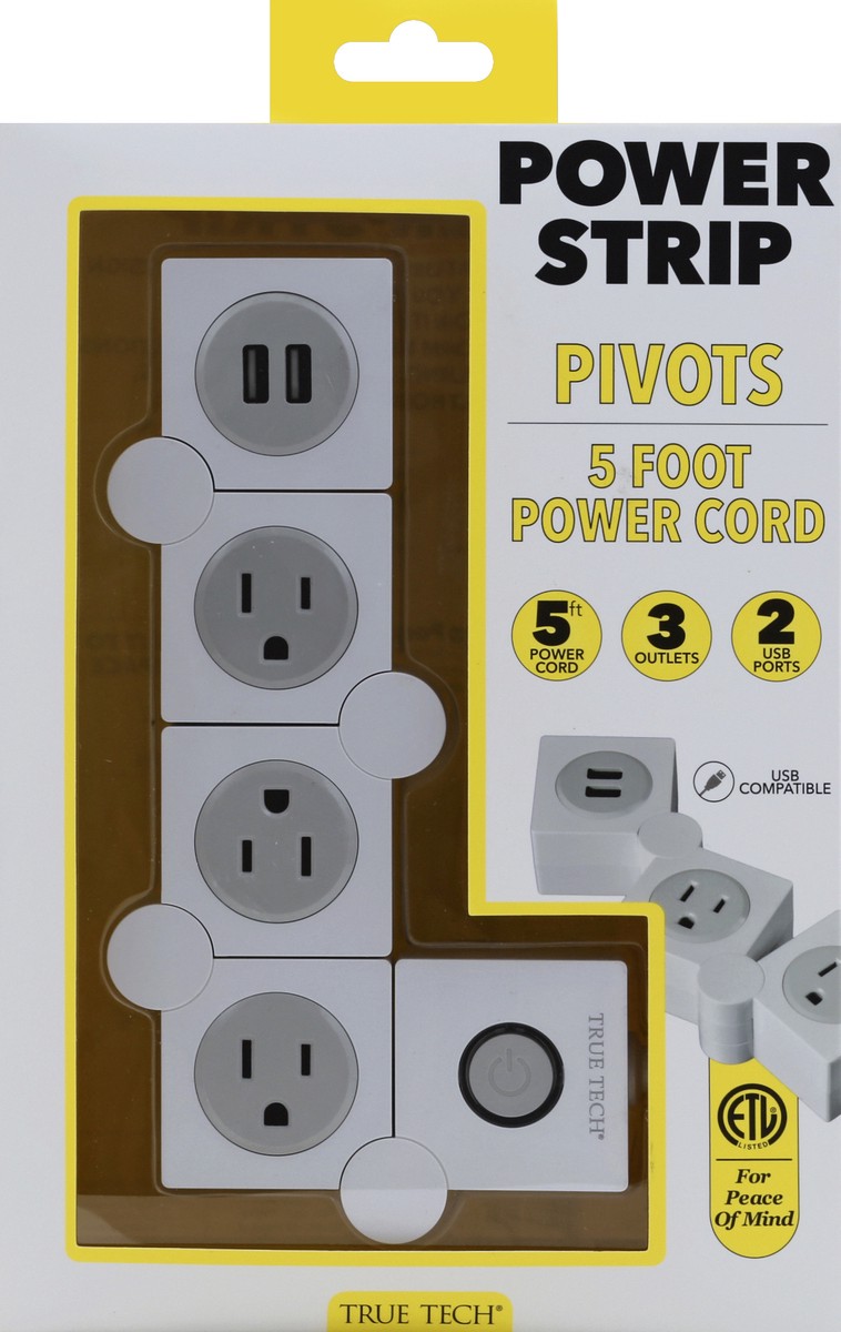 slide 2 of 4, True Tech Power Strip 1 ea, 1 ct