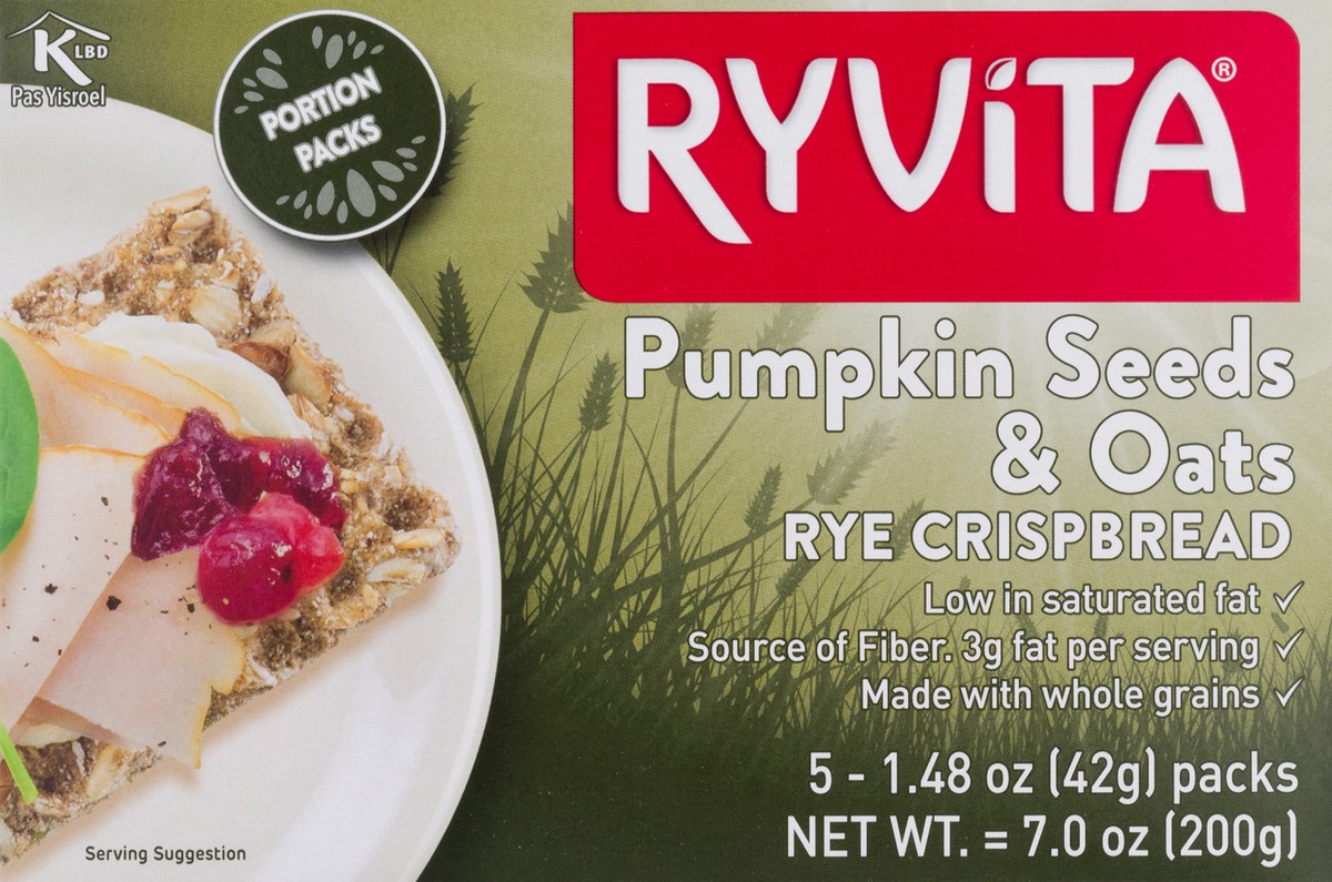 slide 8 of 12, Ryvita Rye Pumpkin Seeds & Oats Crispbread 5 ea, 5 ct