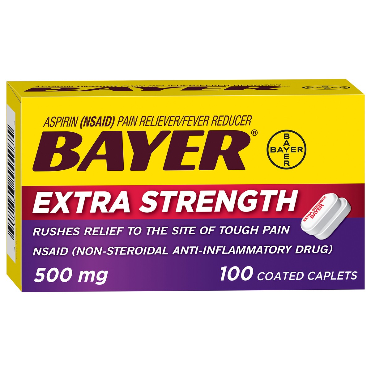 slide 2 of 6, Bayer Extra Strength Aspirin, 100 ct