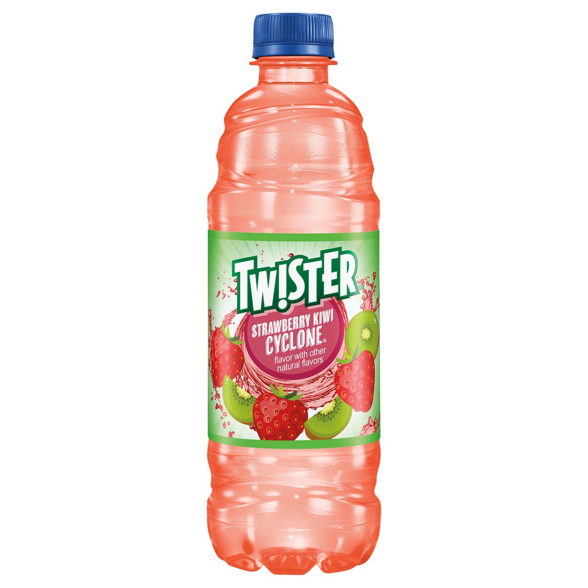 slide 1 of 8, Twister Tw!ster Flavored Beverage Strawberry Kiwi Cyclone 16.9 Fl Oz, 16.9 fl oz