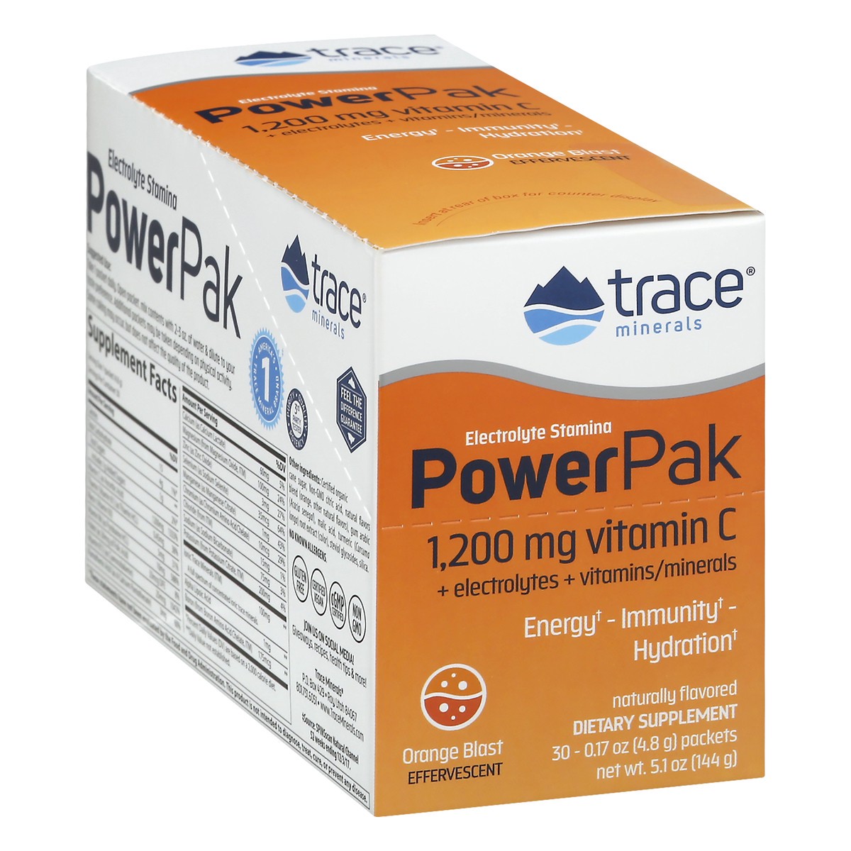 slide 2 of 9, Trace Minerals Electrolyte Stamina Power Pak Orange Single Packet, 1 ct