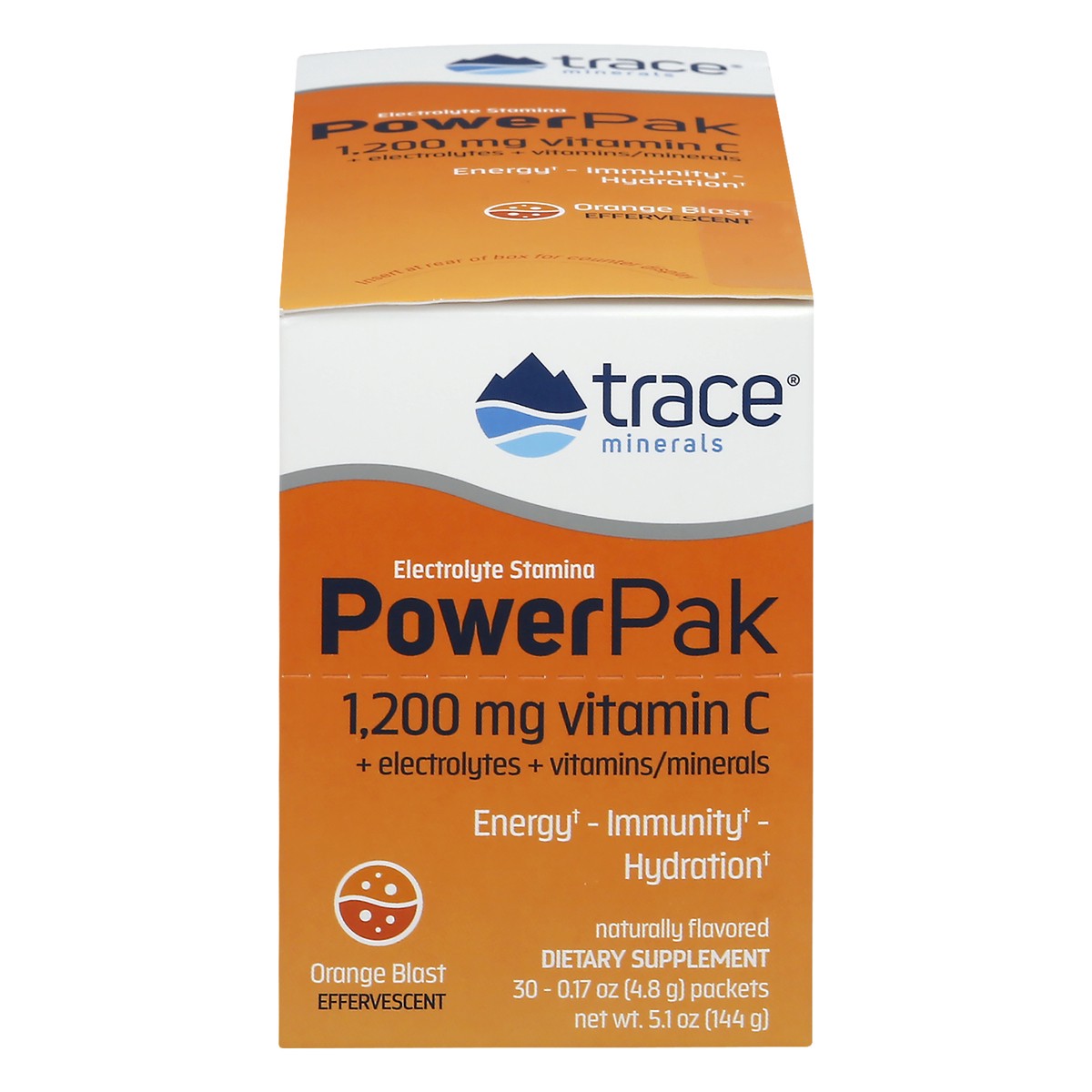 slide 1 of 9, Trace Minerals Electrolyte Stamina Power Pak Orange Single Packet, 1 ct