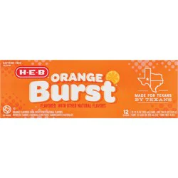 H-E-B Orange Burst Soda - 12 ct; 12 fl oz