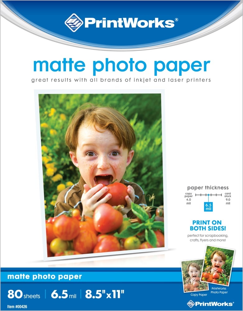 Printworks Matte Finish Double Sided Photo Paper 80 ct; 8.5 in x 11 in