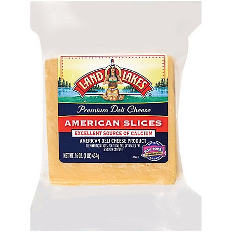 slide 1 of 1, Land O Lakes Cheese American Pre-Sliced, 0.5 lb