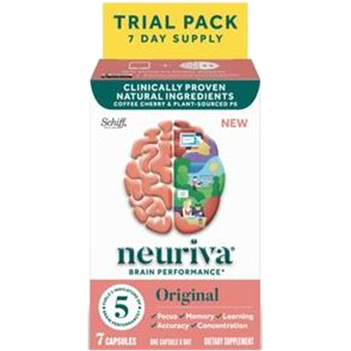 slide 1 of 1, Neuriva Original Brain Performance Trial Pack, 7 ct