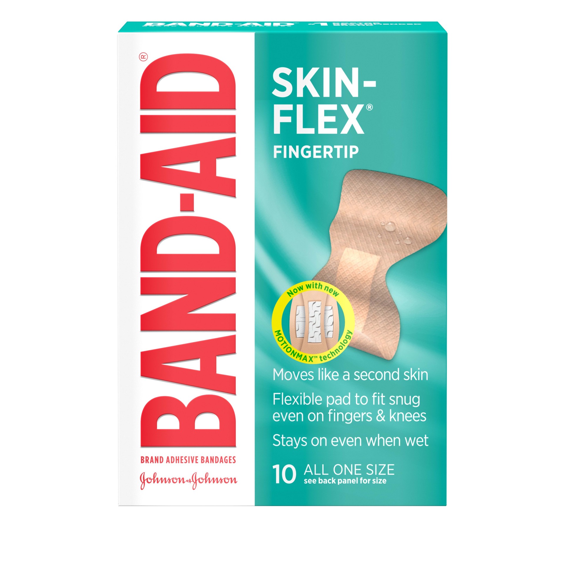 slide 1 of 7, Band-Aid Finger Bandages Skin Flex, 10 ct