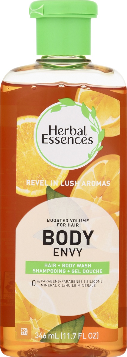 slide 8 of 10, Herbal Essences Body Envy Citrus Essences Hair + Body Wash 346 ml, 11.7 oz