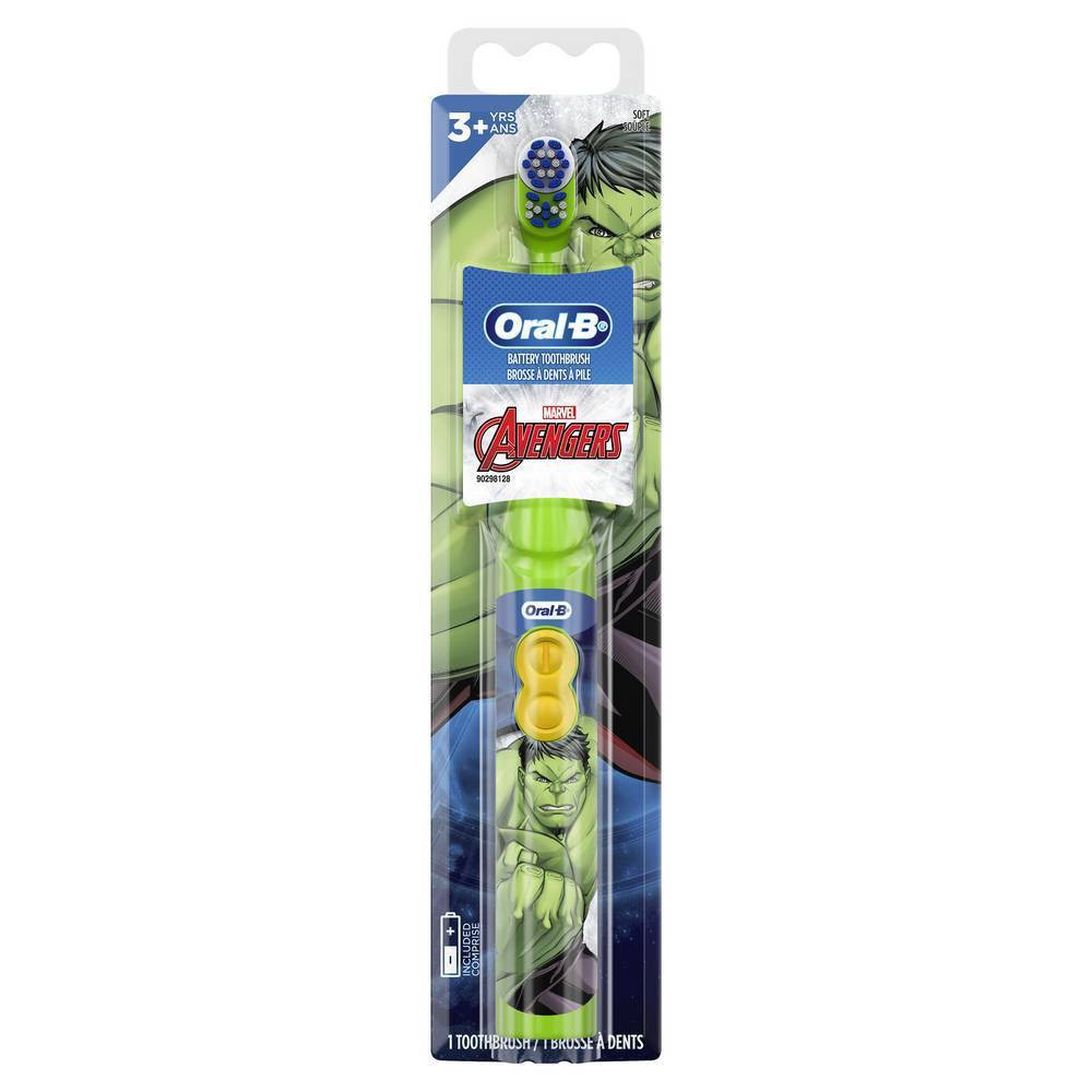 slide 1 of 1, Oral-B Kids' Battery Toothbrush featuring Marvel's Avengers - Soft Bristles - for Kids 3+, 1 ct