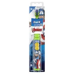 Oral-B Kid's Battery Toothbrush featuring Marvel's Avengers, Soft Bristles, for Kids 3+