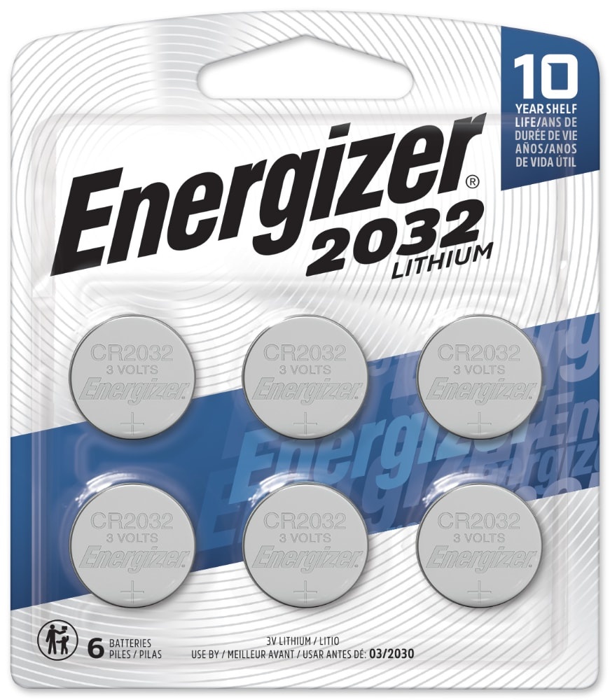 slide 1 of 2, Energizer 2032 Lithium 3V Batteries, 6 ct