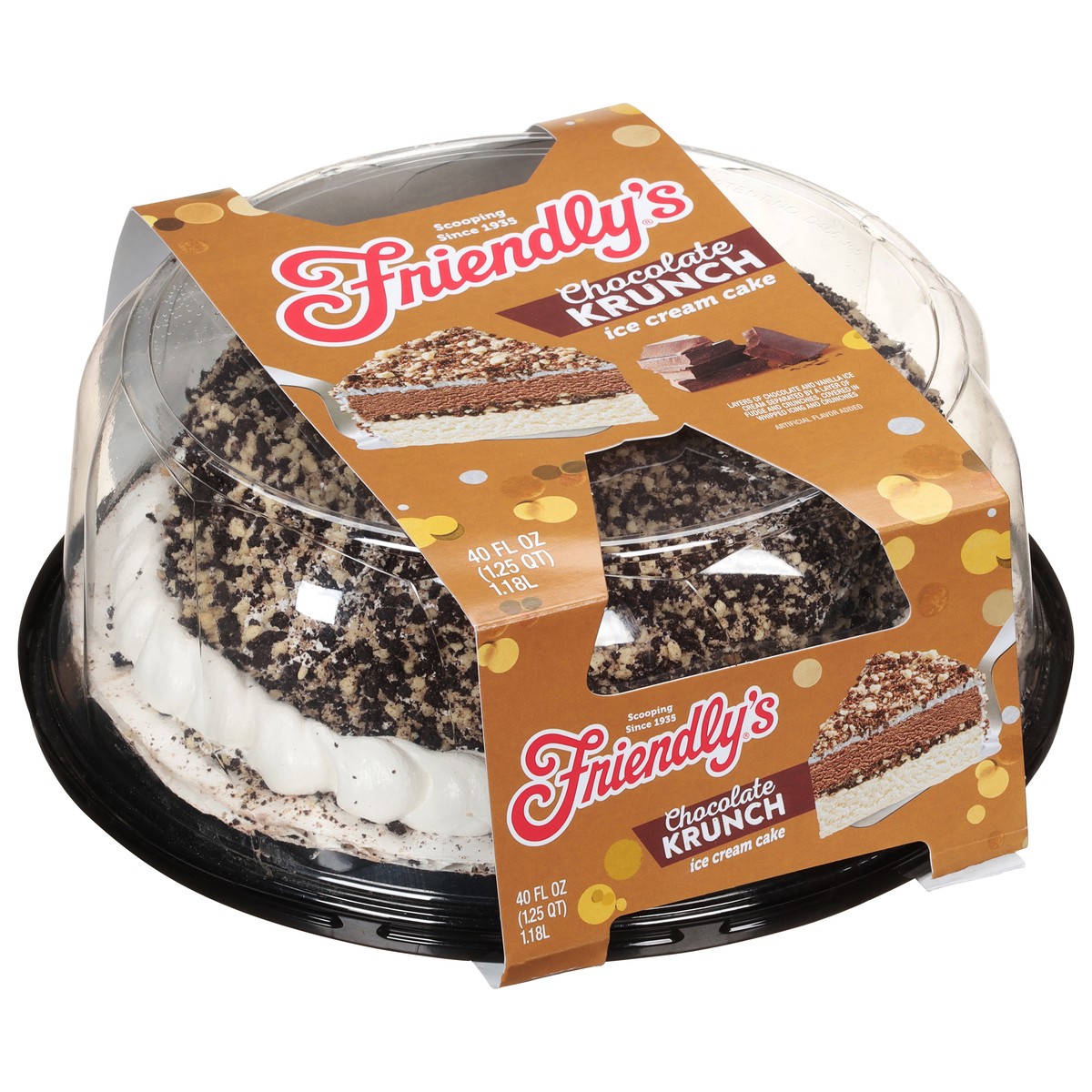 slide 4 of 11, Friendly's Chocolate Krunch Chocolate Ice Cream Cake - 40 Fl Oz, 40 oz