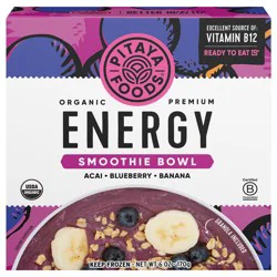 Pitaya Foods Organic Premium Energy Acai/Blueberry/Banana Smoothie Bowl 6 oz