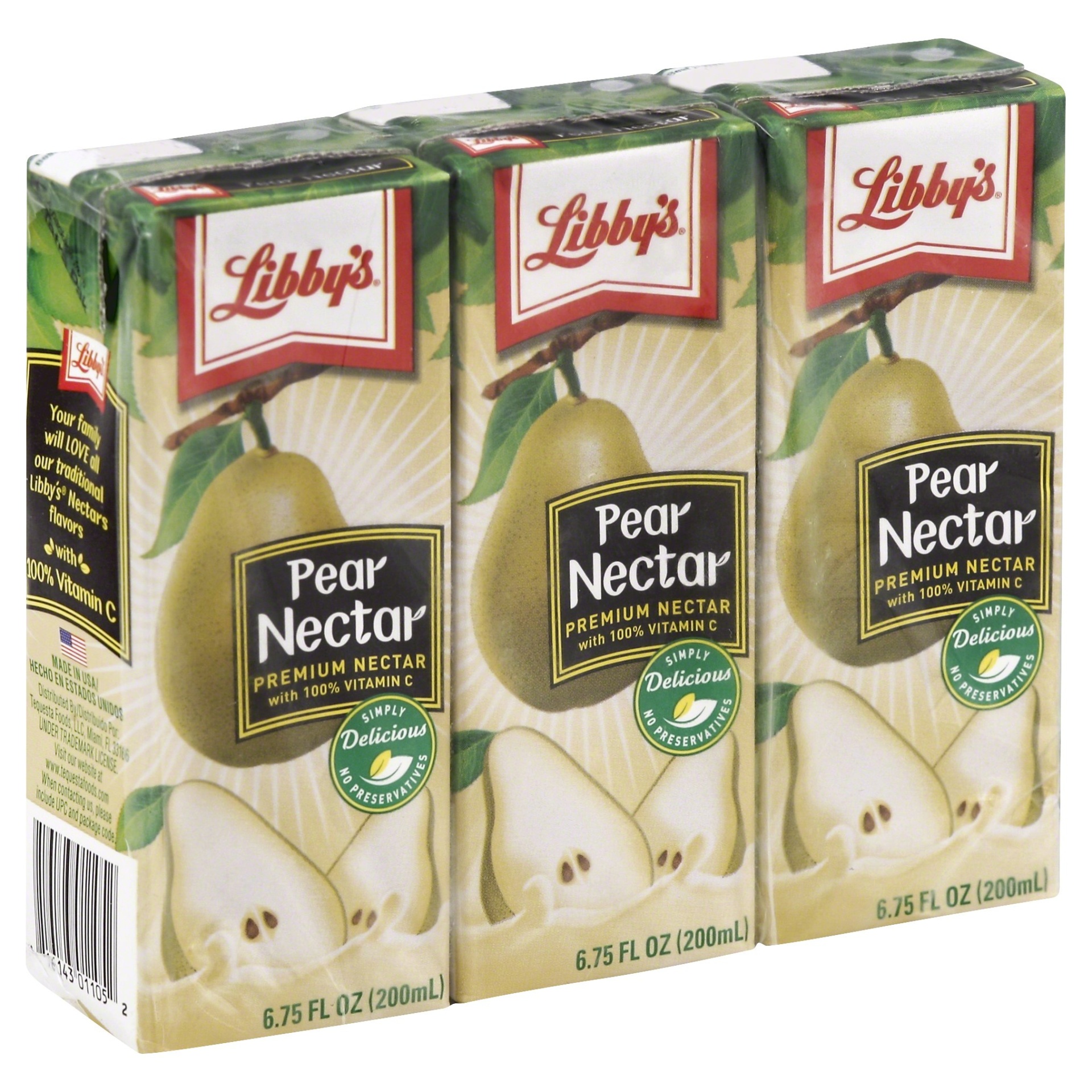 slide 1 of 8, LIbby's Premium Pear Nectar with 100% Vitamin C - 3 ct; 6.75 fl oz, 3 ct; 6.75 fl oz