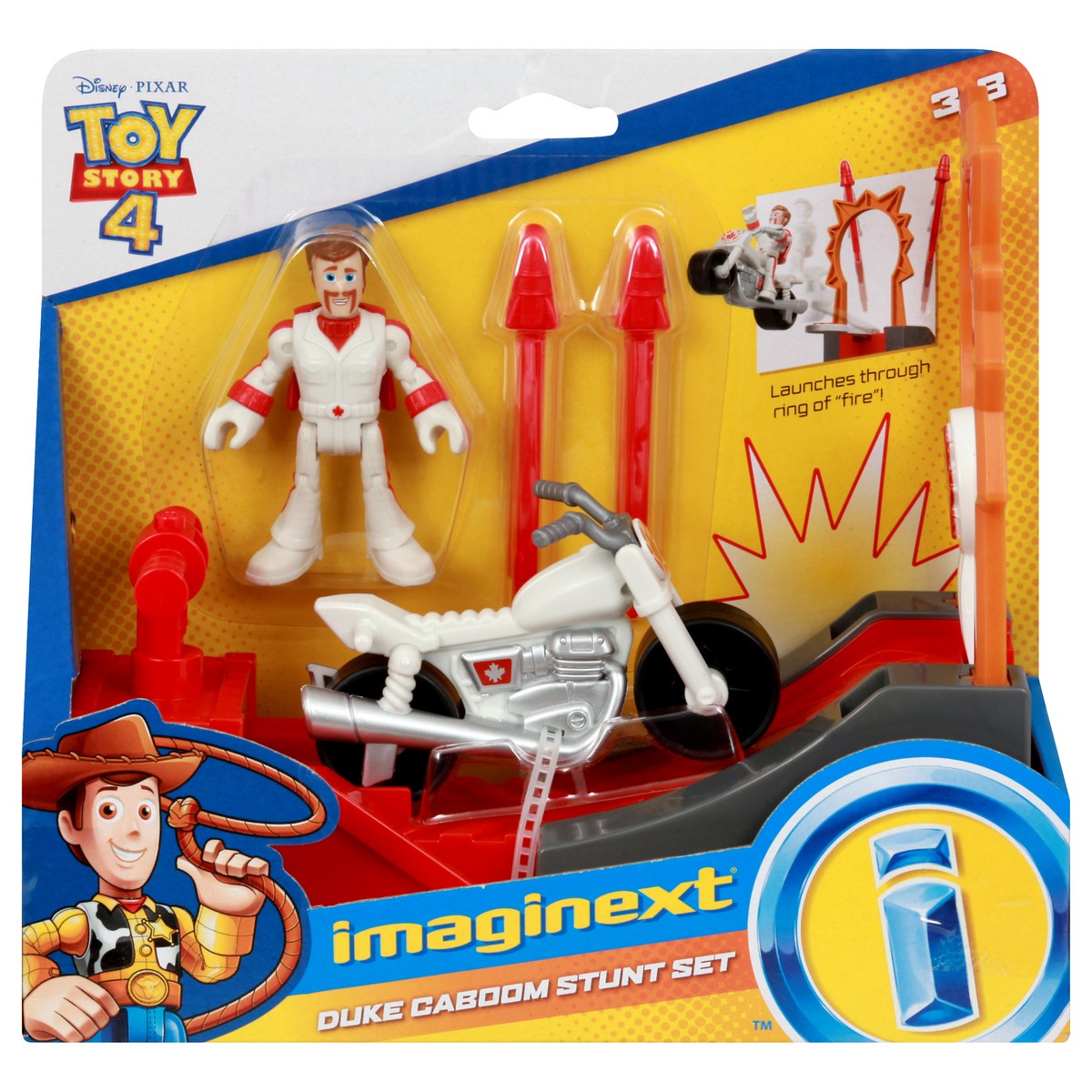 slide 1 of 10, Fisher-Price Imaginext Disney Pixar Toy Story Duke Caboom Stunt Set, 1 ct