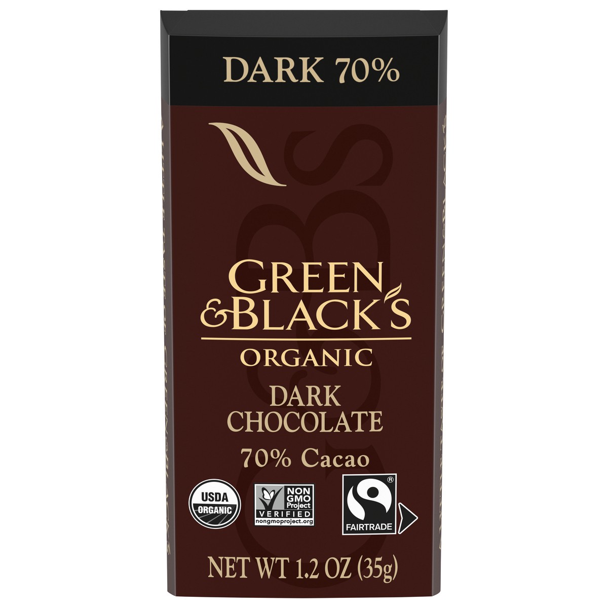 slide 1 of 1, Green and Black's Choc Bar Dark Org, 1 ct