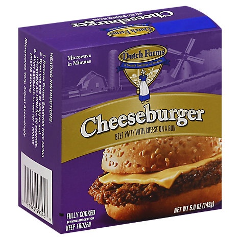 slide 1 of 1, Dutch Farms Cheeseburger, 5 oz
