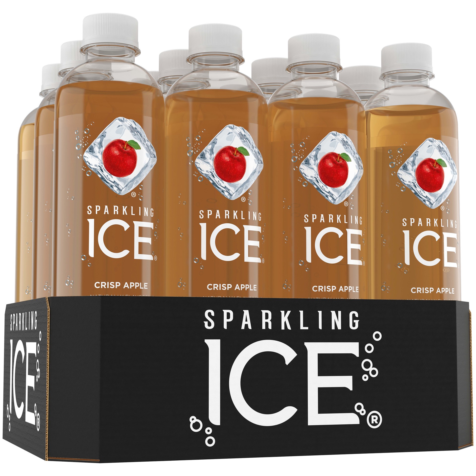 slide 1 of 10, Sparkling ICE Crisp Apple, 17 Fl Oz Bottle (Pack of 12), 204 fl oz