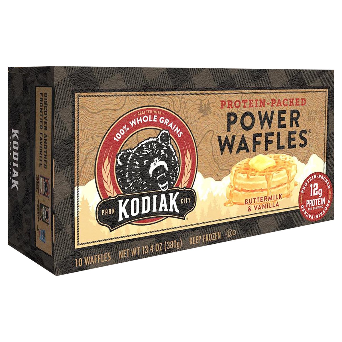 slide 2 of 8, Kodiak Cakes Power Waffles, Buttermilk & Vanilla, 13.40 oz/10 ct, 13.4 oz