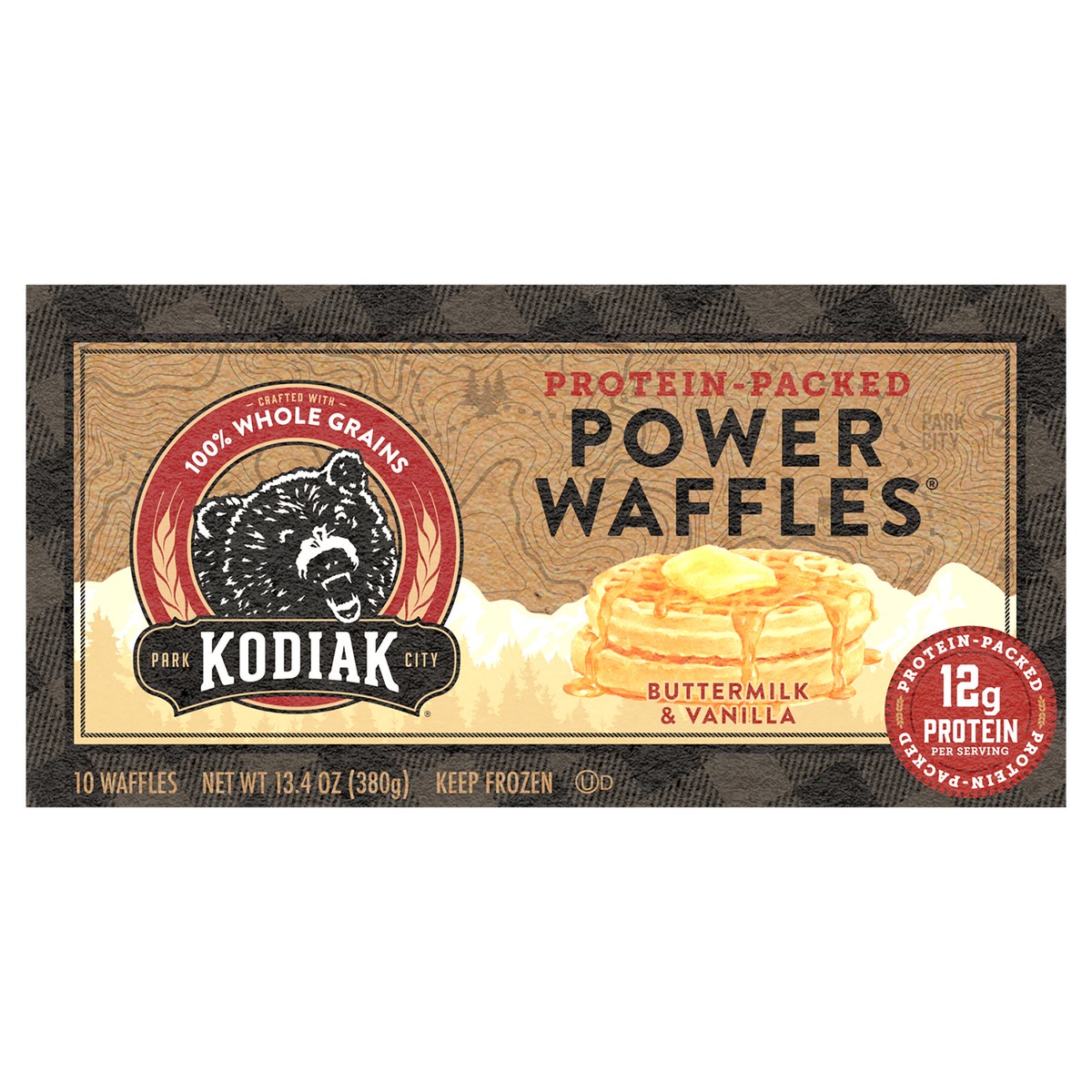 slide 1 of 8, Kodiak Cakes Power Waffles, Buttermilk & Vanilla, 13.40 oz/10 ct, 13.4 oz