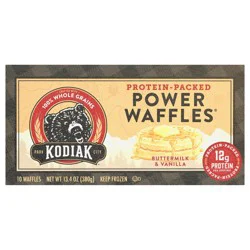 Kodiak Cakes Power Waffles, Buttermilk & Vanilla, 13.40 oz/10 Ct