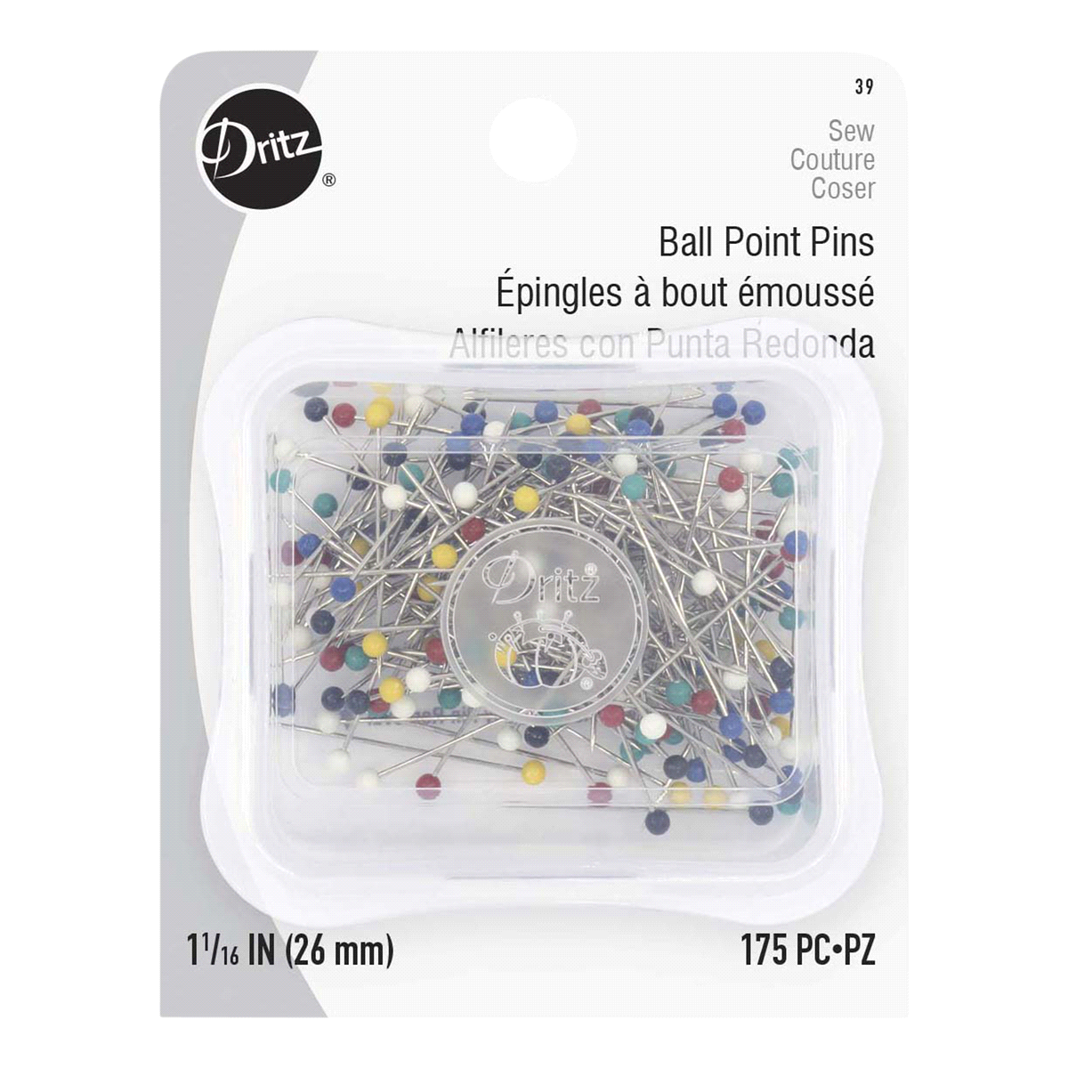 slide 1 of 1, Dritz Pins Ball Point, 175 ct