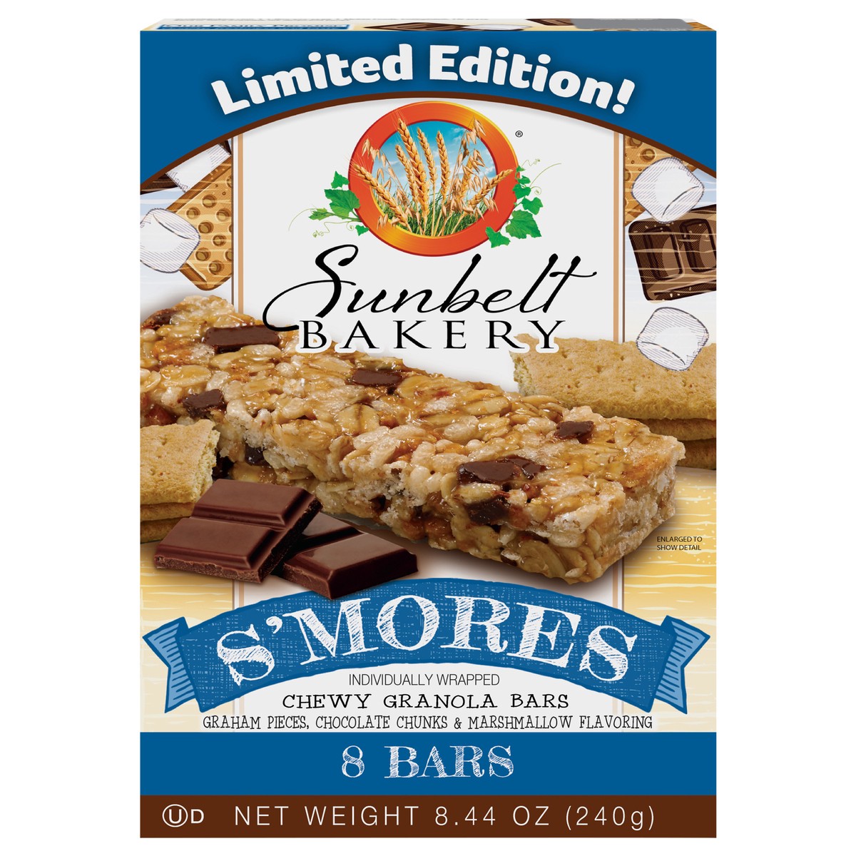 slide 1 of 9, Sunbelt Bakery S'mores Chewy Granola Bars, 8.44 oz