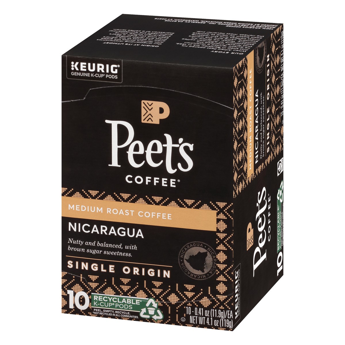 slide 3 of 9, Peets Coffee Medium Roast K-Cup Pods Nicaragua Coffee 10 ea, 10 ct