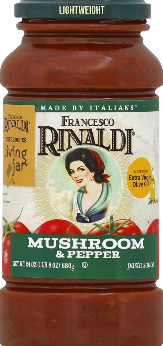 slide 5 of 6, Francesco Rinaldi Mushroom & Pepper Chunky Garden Pasta Sauce, 24 oz