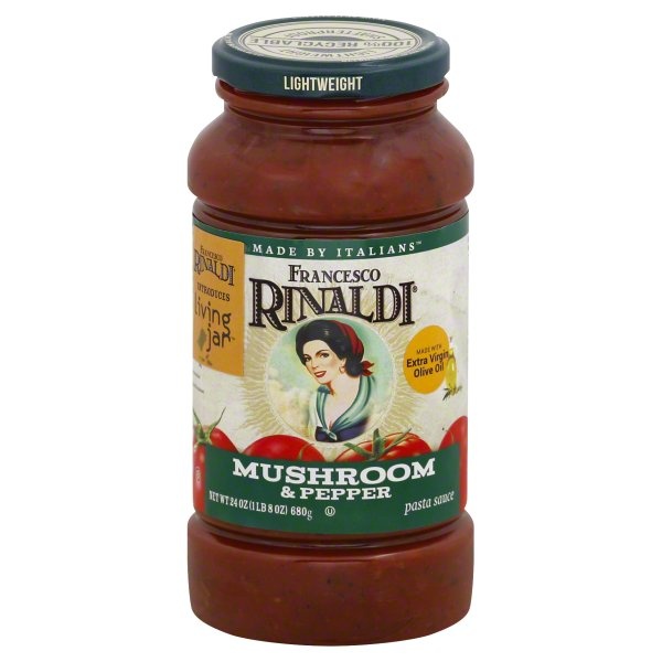 slide 1 of 6, Francesco Rinaldi Mushroom & Pepper Chunky Garden Pasta Sauce, 24 oz