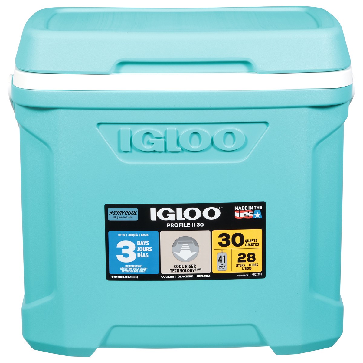 slide 11 of 11, Igloo 30 Quart Aqua Profile II Cooler 1 ea, 1 ct