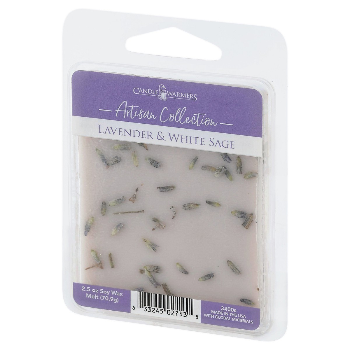 slide 3 of 9, Candle Warmers Artisan Collection Lavender & White Sage Soy Wax Melt 2.5 oz, 2.5 oz
