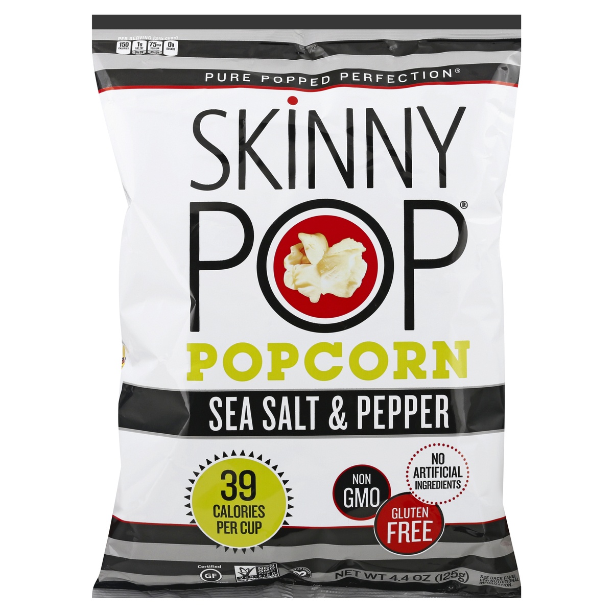 slide 1 of 1, SkinnyPop Black Pepper Popcorn, 4.4 oz