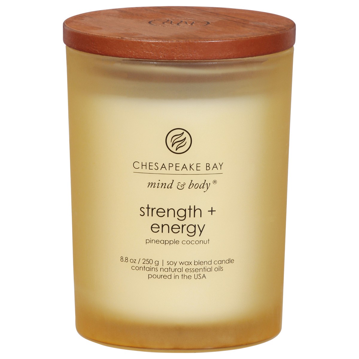 slide 1 of 9, Chesapeake Bay Candle Mind & Body Strength + Energy Pineapple Coconut Candle 8.8 oz, 8.8 oz