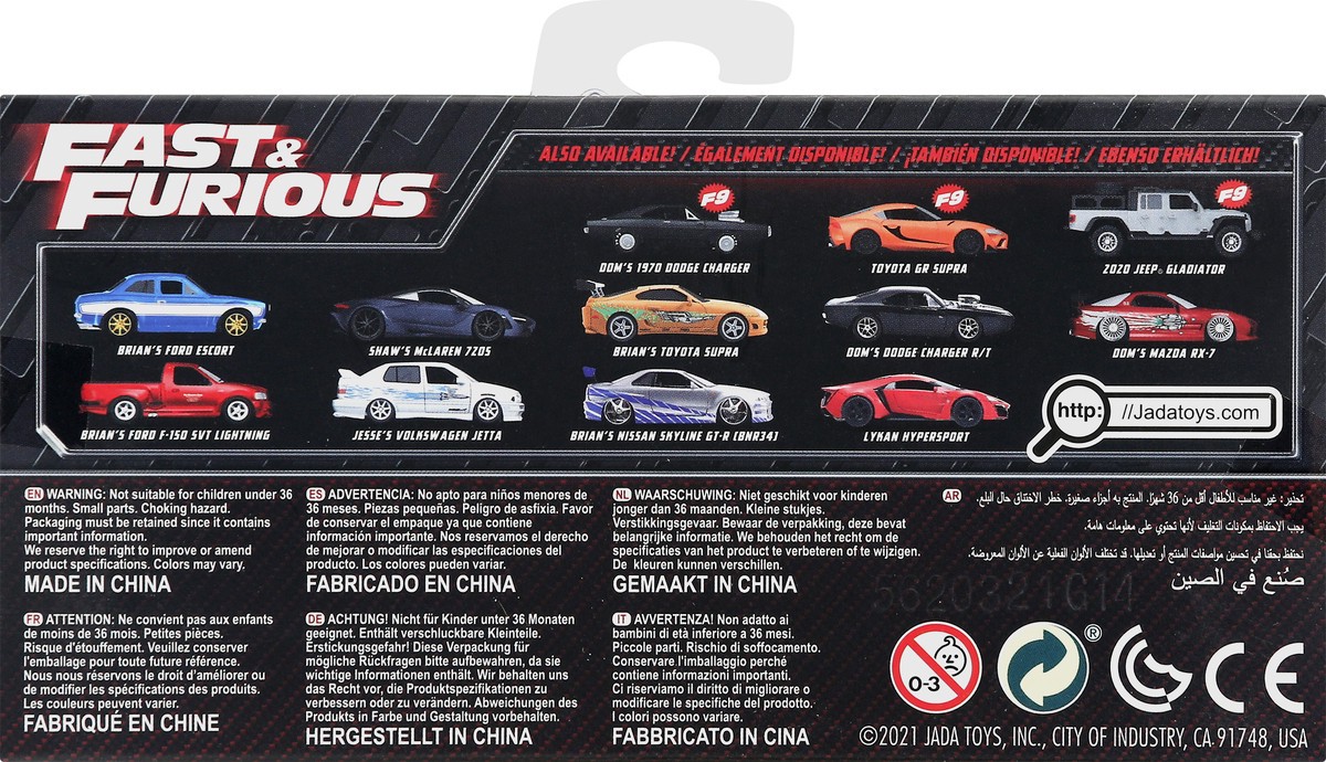 slide 6 of 8, Jada Fast & Furious Toyota GR Supra Die-Cast Car 1 ea, 1 ea