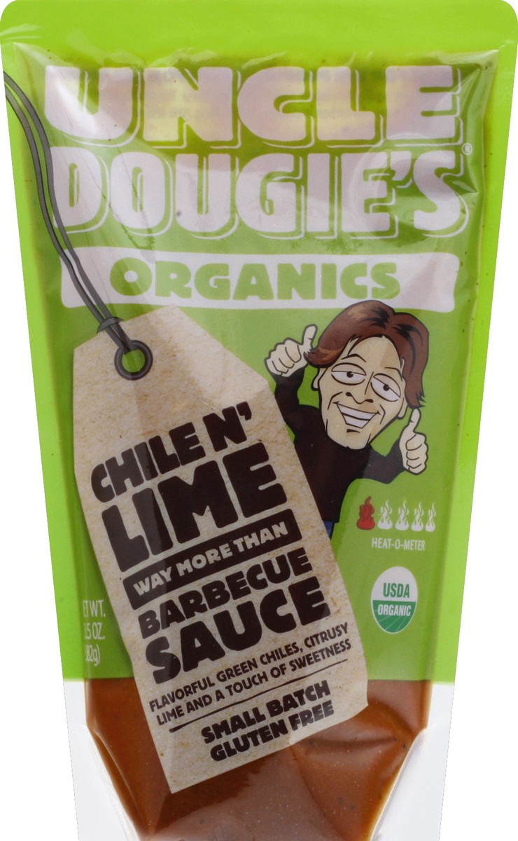 slide 5 of 6, Uncle Dougie's Organic Chile N' Lime BBQ Sauce, 13.5 oz