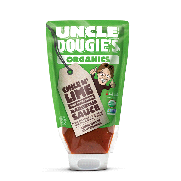 slide 1 of 6, Uncle Dougie's Organic Chile N' Lime BBQ Sauce, 13.5 oz