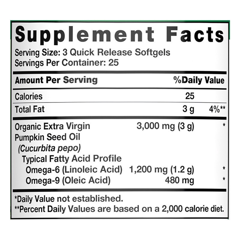 slide 4 of 5, Nature's Truth Cold Pressed 3000 mg Pumpkin Seed Oil, 75 ct