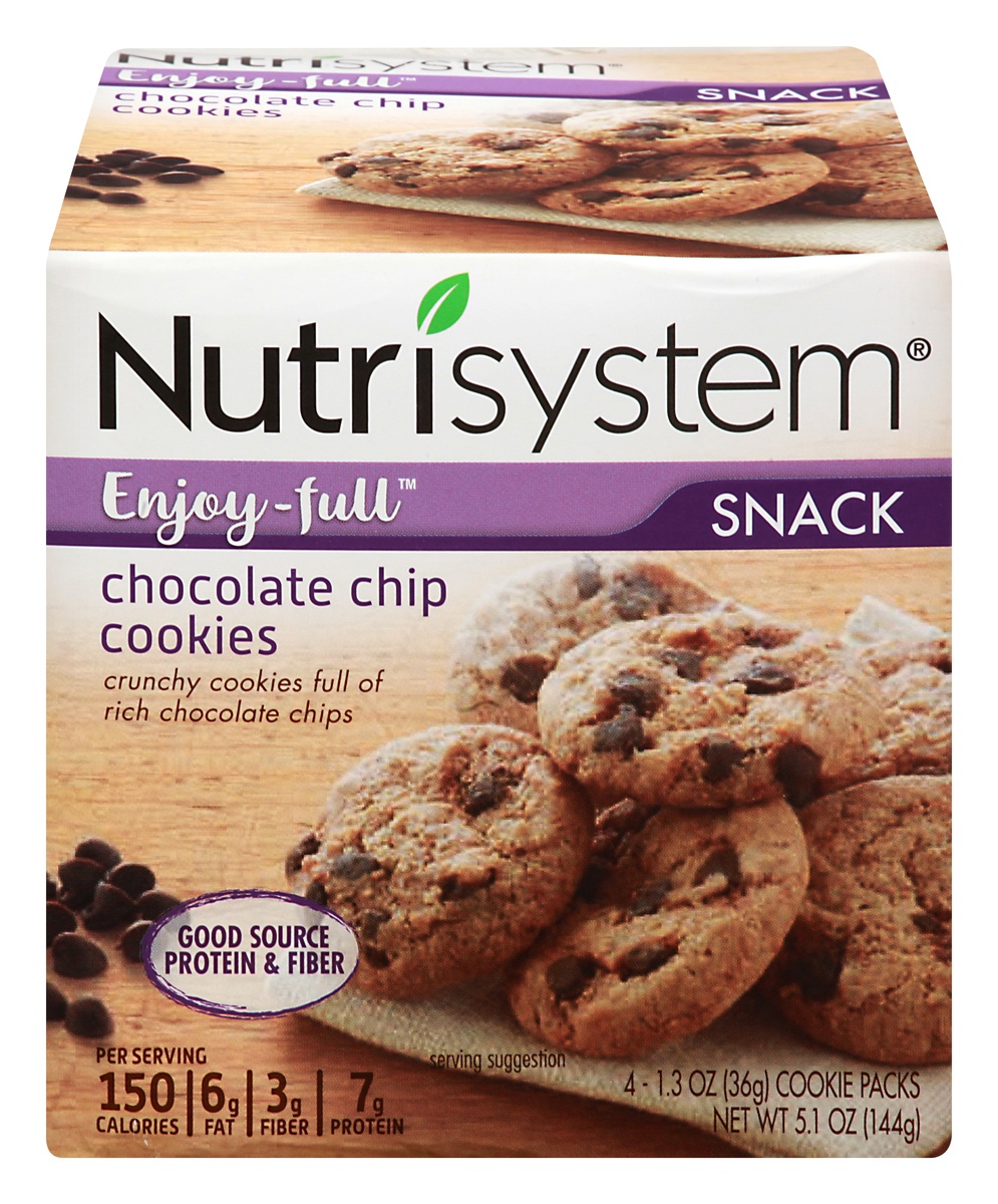 slide 1 of 1, Nutrisystem Chocolate Chip Cookies, 4 ct