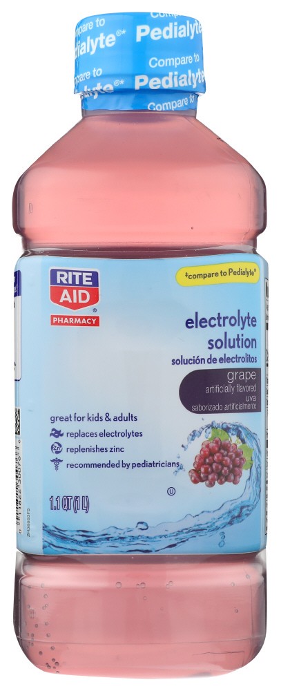 slide 1 of 6, Rite Aid Pharmacy Pediatric Electrolyte, Grape, 33.8 fl oz