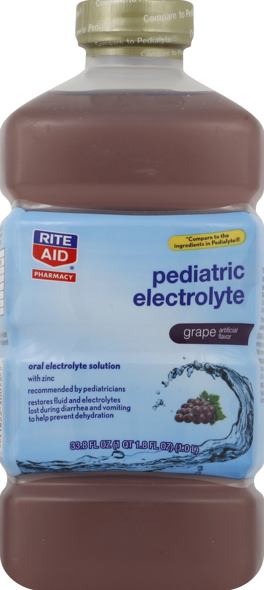 slide 5 of 6, Rite Aid Pharmacy Pediatric Electrolyte, Grape, 33.8 fl oz