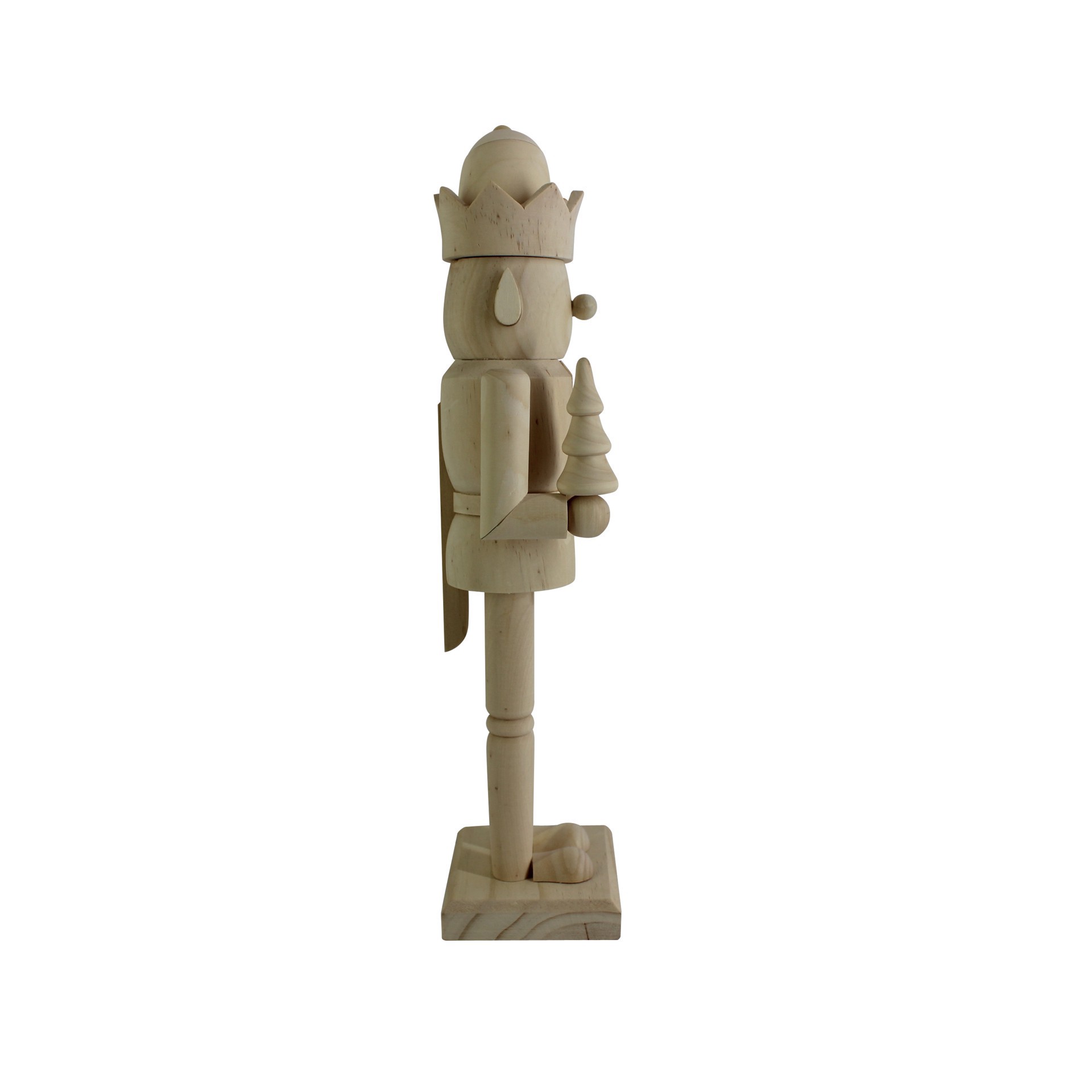slide 3 of 4, 14" Christmas Elf With Tree Diy Pinewood Nutcracker By Make Market, 14 in