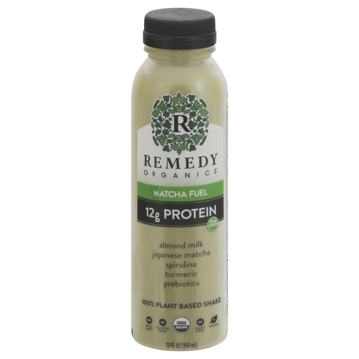 slide 1 of 9, Remedy Organics 100% Plant Based Matcha Fuel Shake 12 fl oz, 12 fl oz