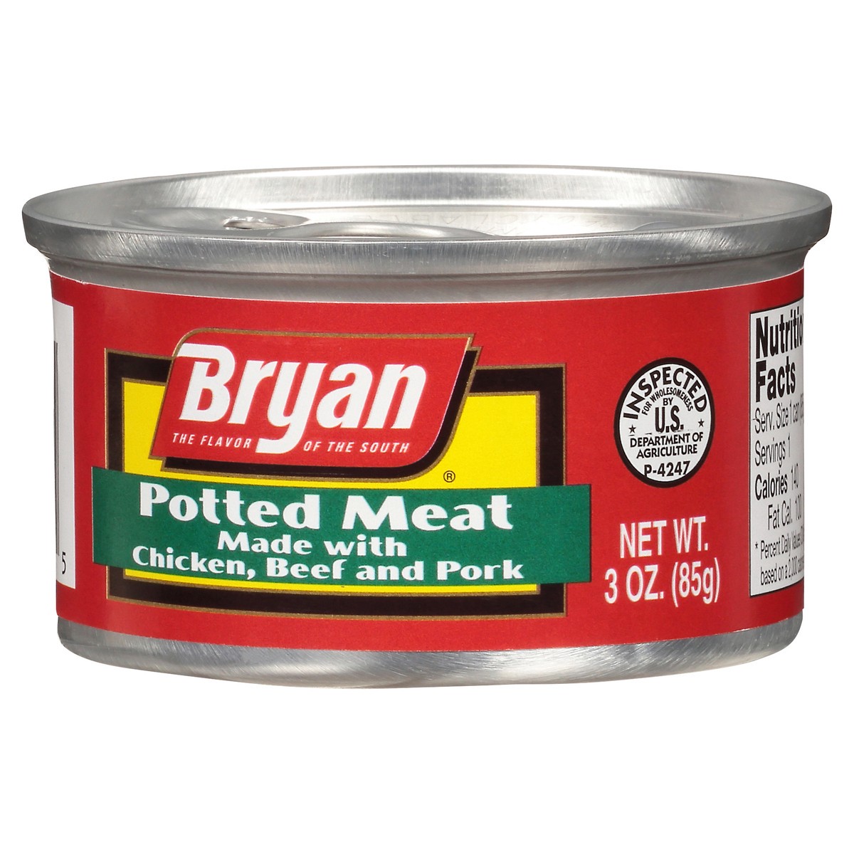 slide 3 of 9, Bryan Potted Meat 3 oz, 3 oz